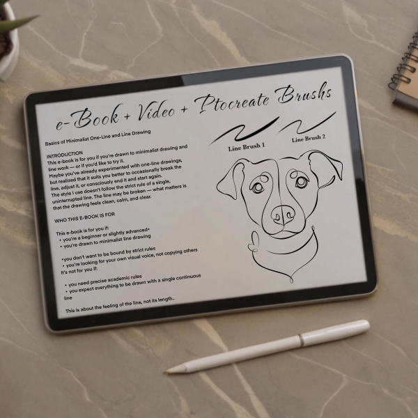 Line Art Guide e‑Book + Video + Brushes ! INTRODUCTORY PRICE !