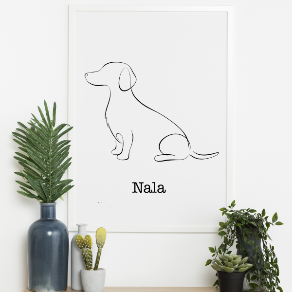 Personalized Dog Wall Art - DACHSHUND