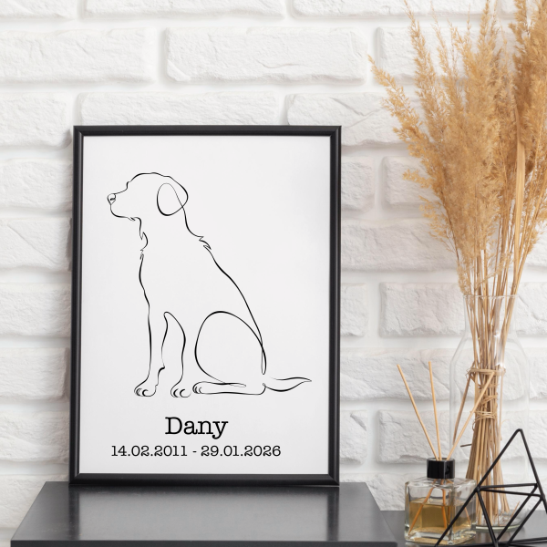 Personalized Dog Wall Art - GOLDEN RETRIVER