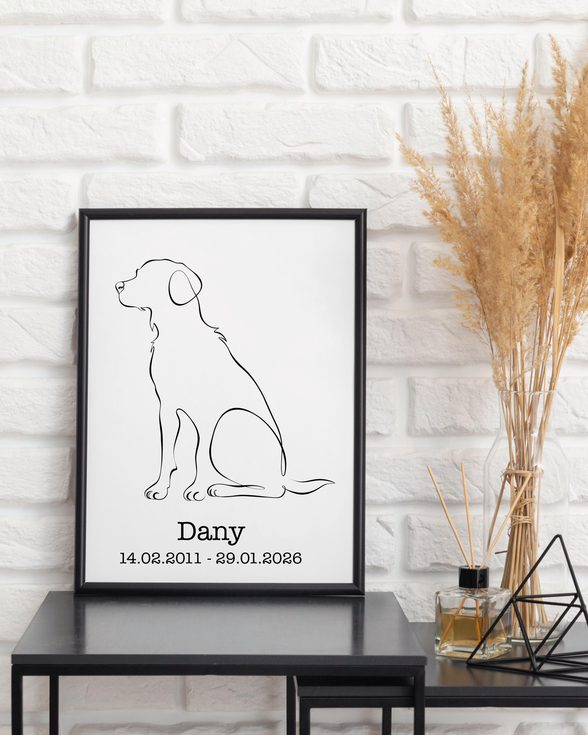 Personalized Dog Wall Art - GOLDEN RETRIVER